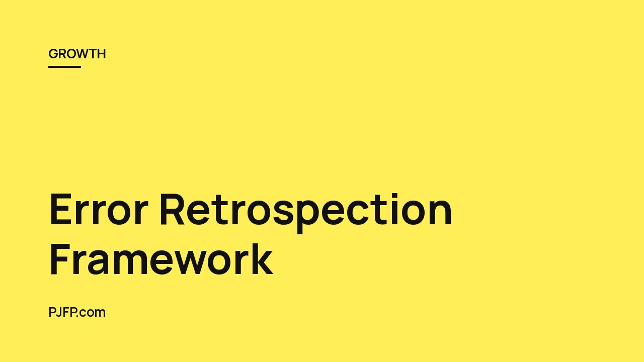 Error Retrospection Framework: Unlocking the Power of Mistakes
