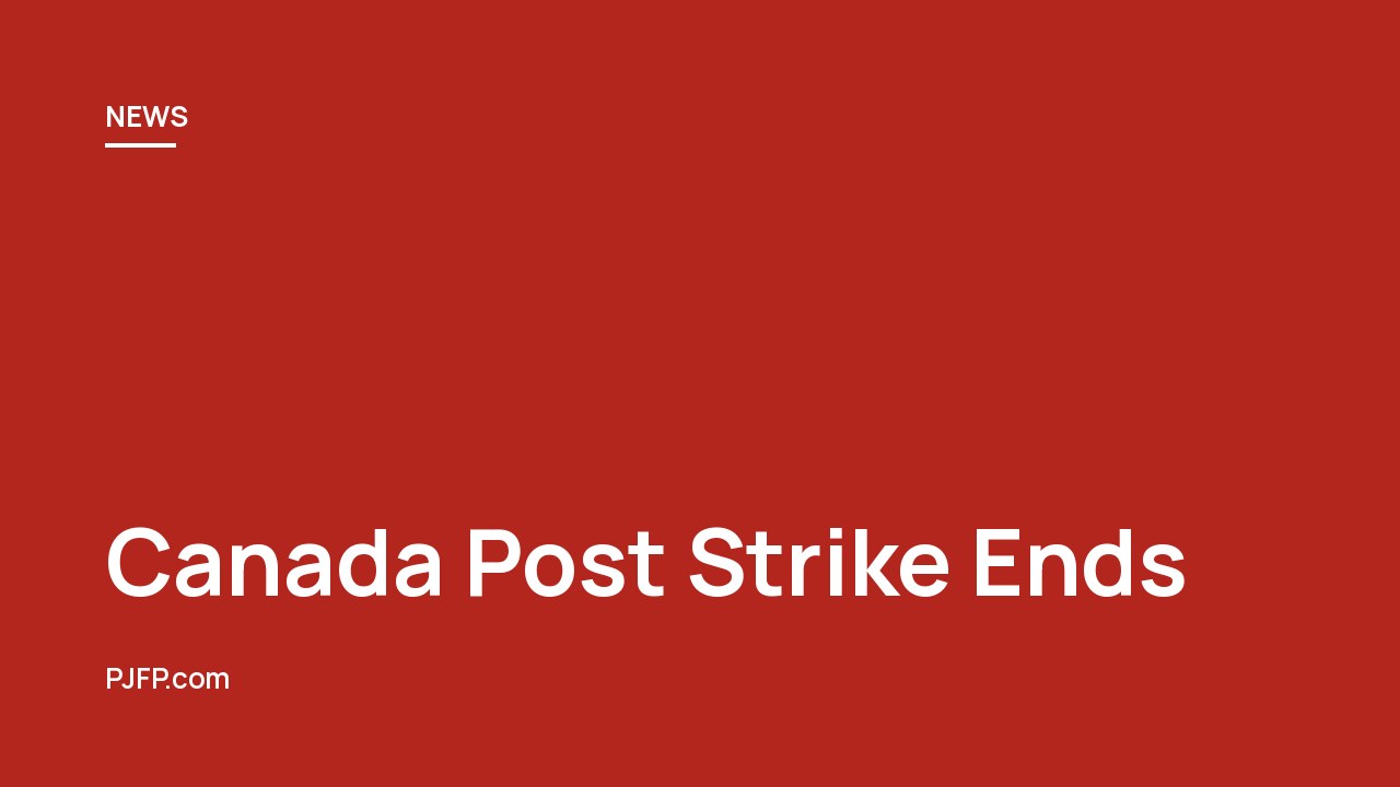 Canada Post Strike Ends: Services to Resume Amid Holiday Rush