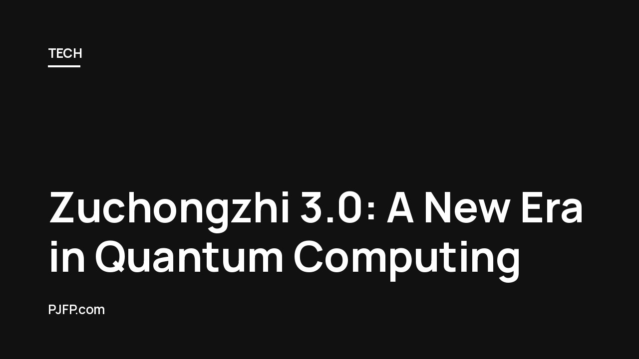 Zuchongzhi 3.0: A New Era in Quantum Computing