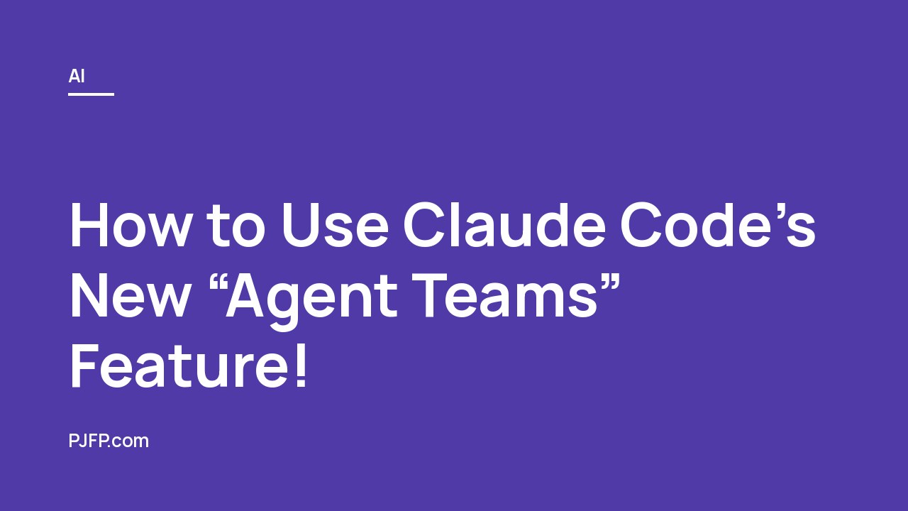 How to Use Claude Code’s New “Agent Teams” Feature!