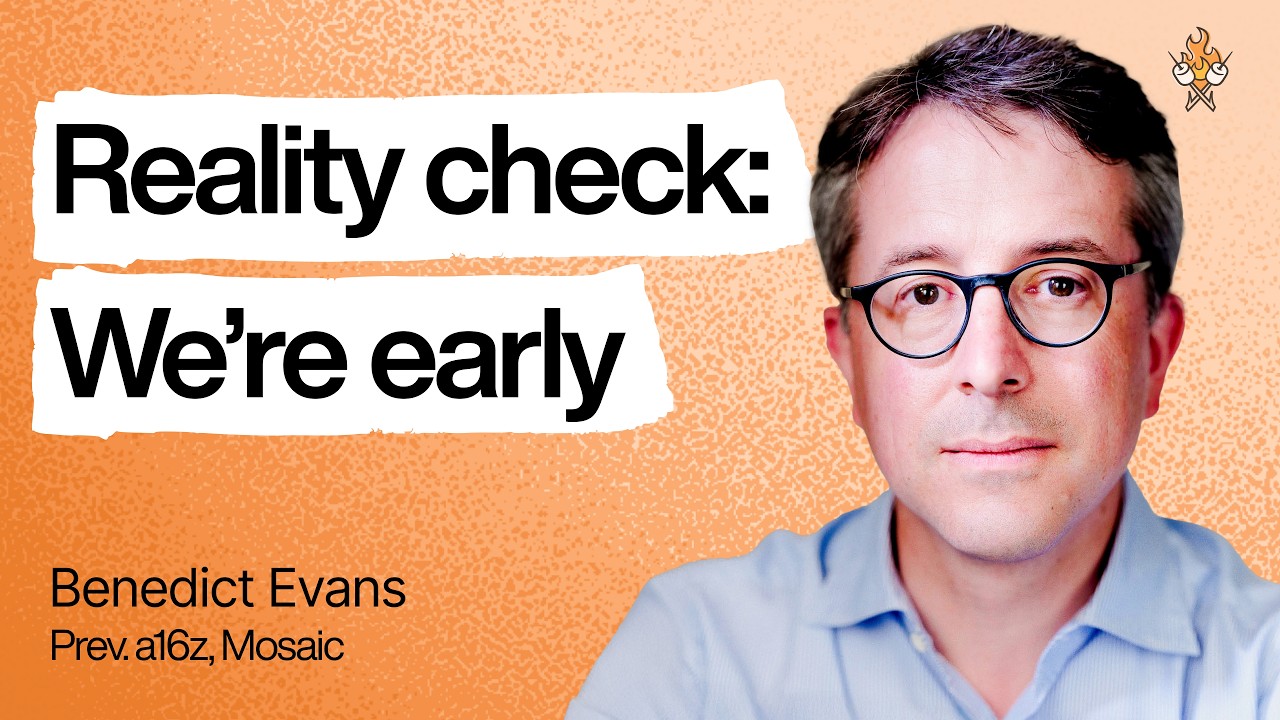 Benedict Evans on Why AI Is Stuck in 1997: The Task vs the Job, Commodity Models, and Why the Jobs Apocalypse Is Overhyped